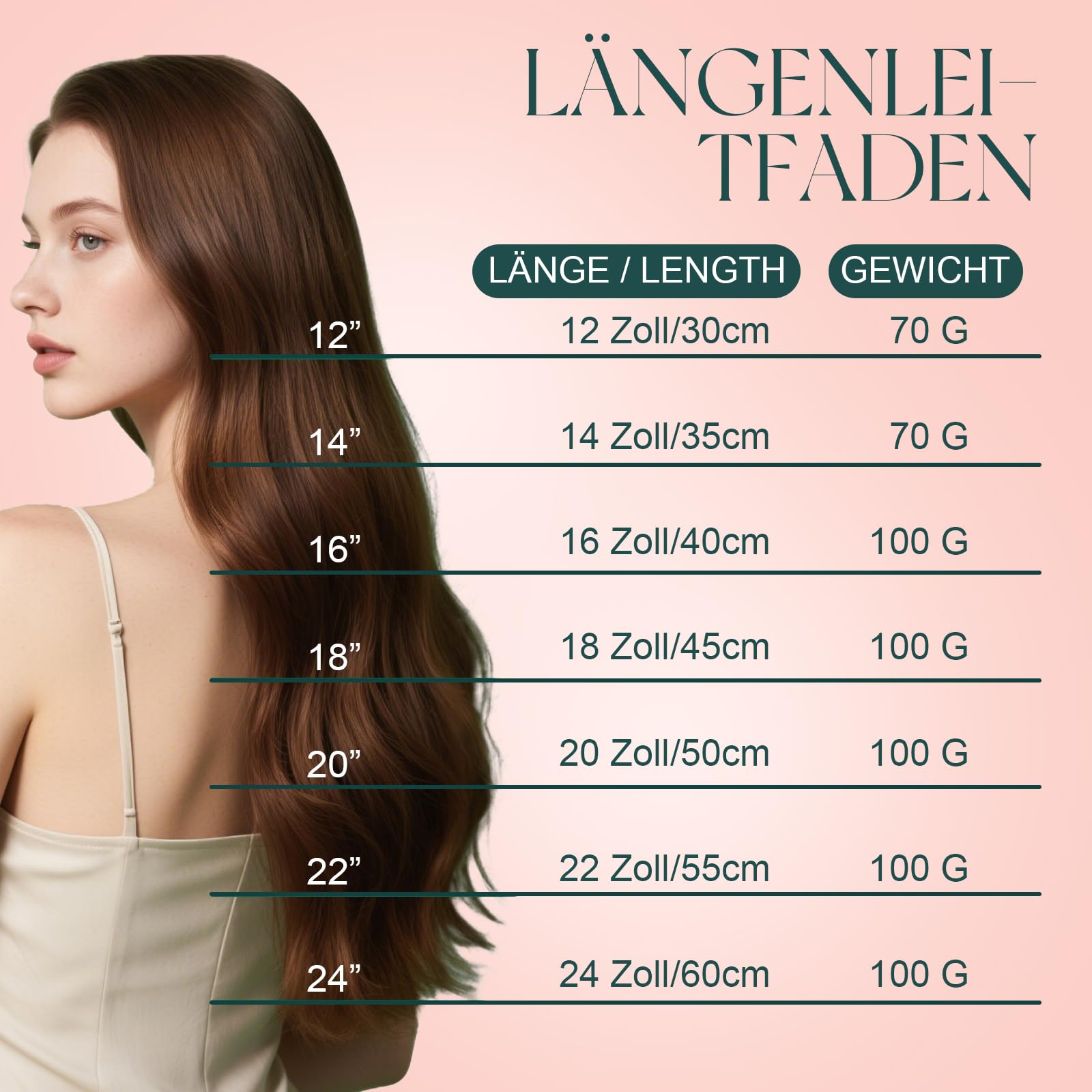 Easyouth Echthaar Tressen Haarveralngerung Braun Tressen Extensions Echthaar Dunkelbraun Haartressen Echthaar Naturlich Glatt Haar 50 cm 100g #2