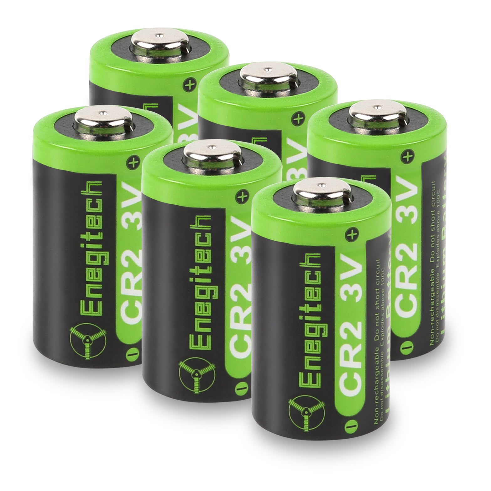 EnegitechCR2 Batteries, 3V cr2 Lithium Batteries CR15H270 for Golf Rangefinder Security Alarm System Non-Rechargeable (CR2 6 Pack)