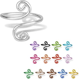 Crochet Ring For Finger, Lefties & Righties Yarn Tension Control Ring, Adjustable Companion Ring, Birthday Gifts For Friend, Sister, Mom, Aunt, Grandma, Knitters (Size 7-10, Silver)