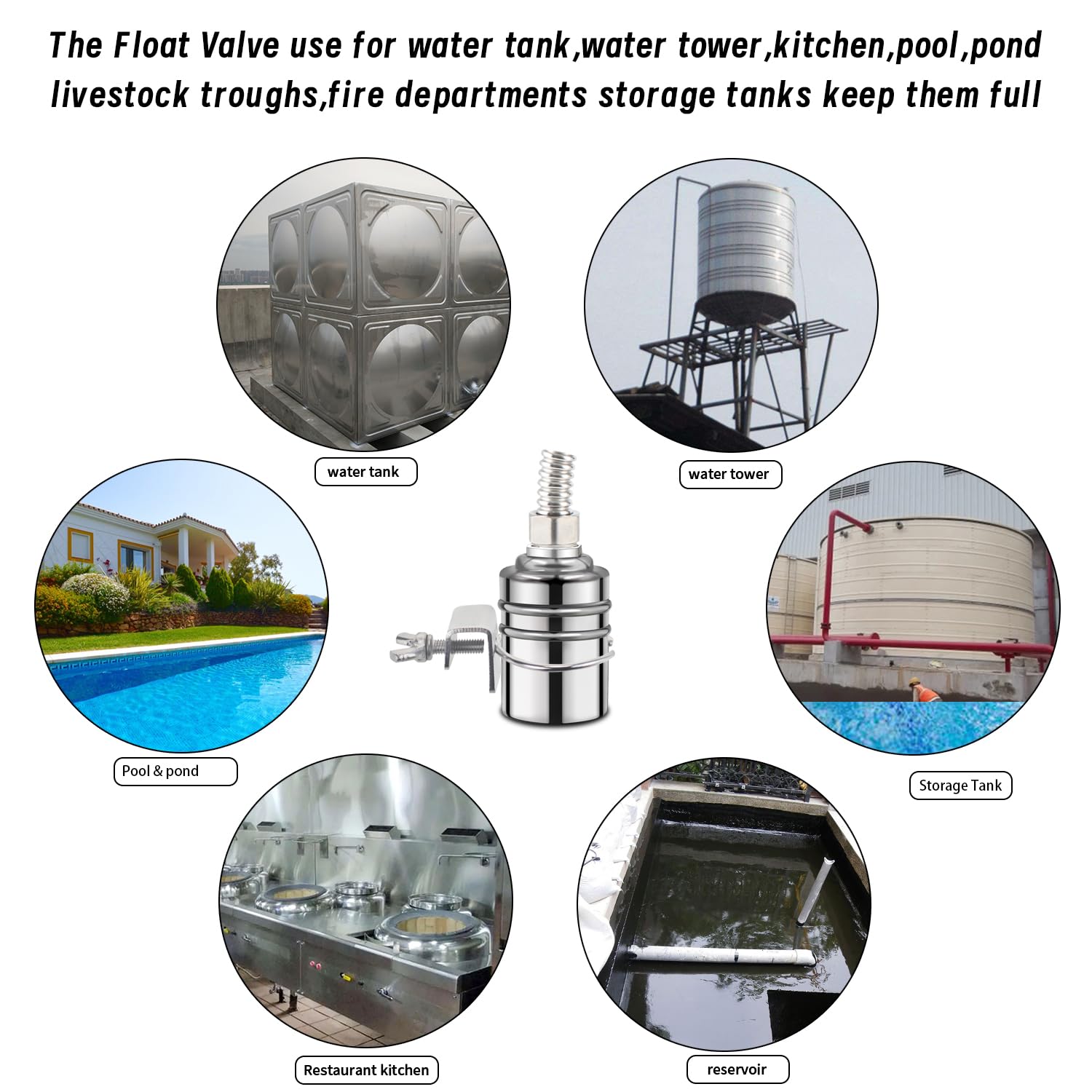Automatic Water Level Control Float Valve Tank Pool Float Stainless ...