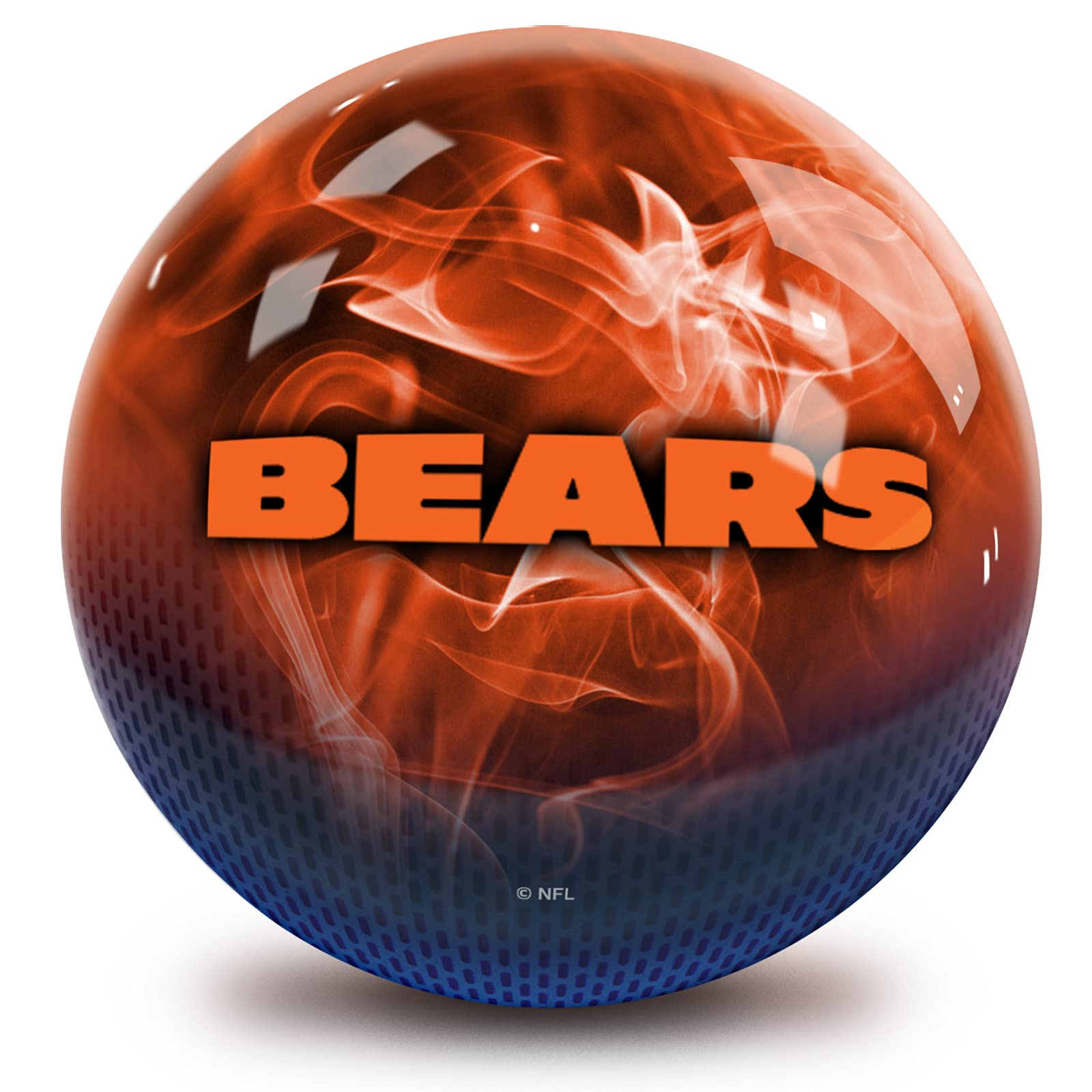 Strikeforce Bowling NFL Chicago Bears On Fire Undrilled Bowling Ball