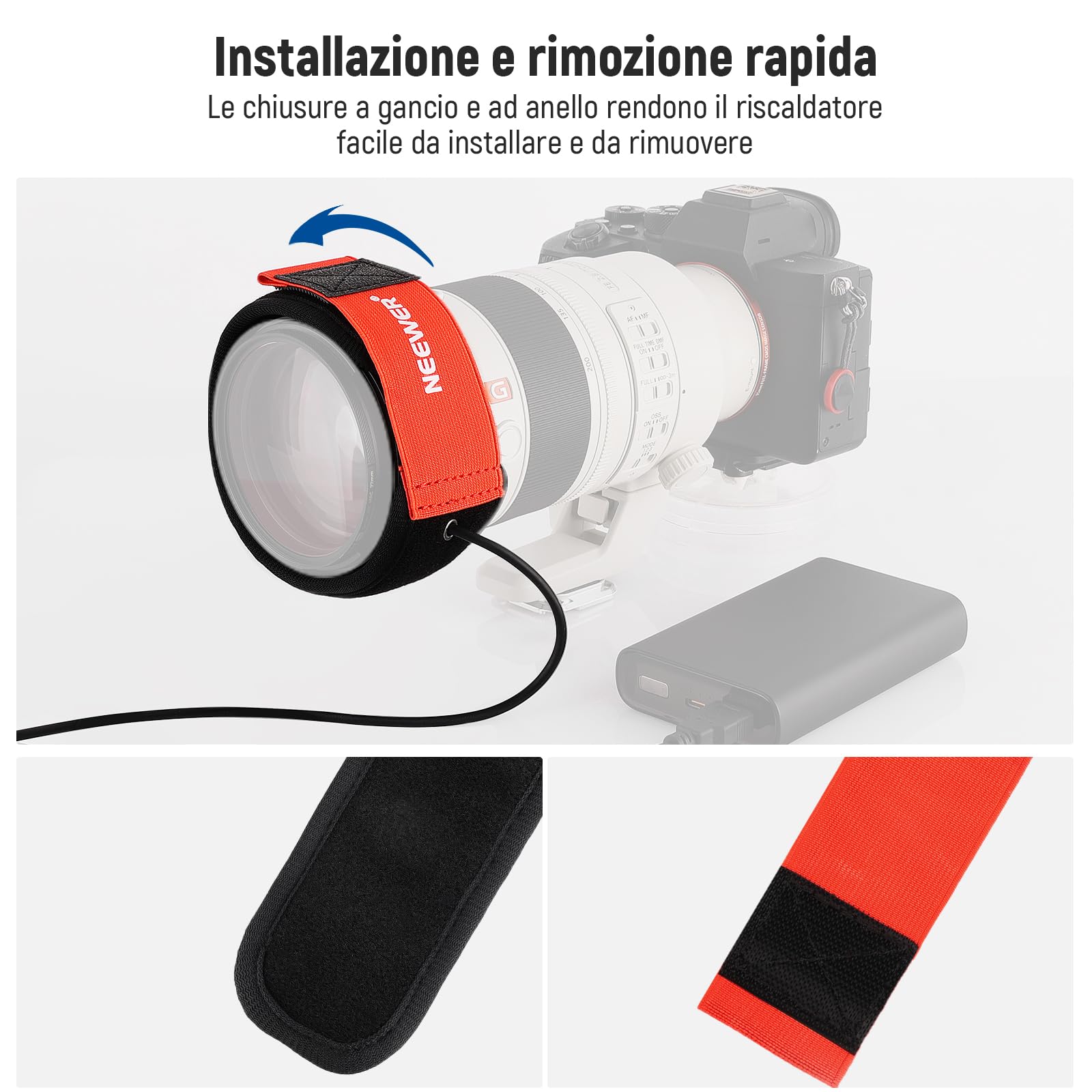 Riscaldatore Per Obiettivo USB 300mm - Per Fotocamere E Telescopi - 3 Livelli Temperatura - Foto 11