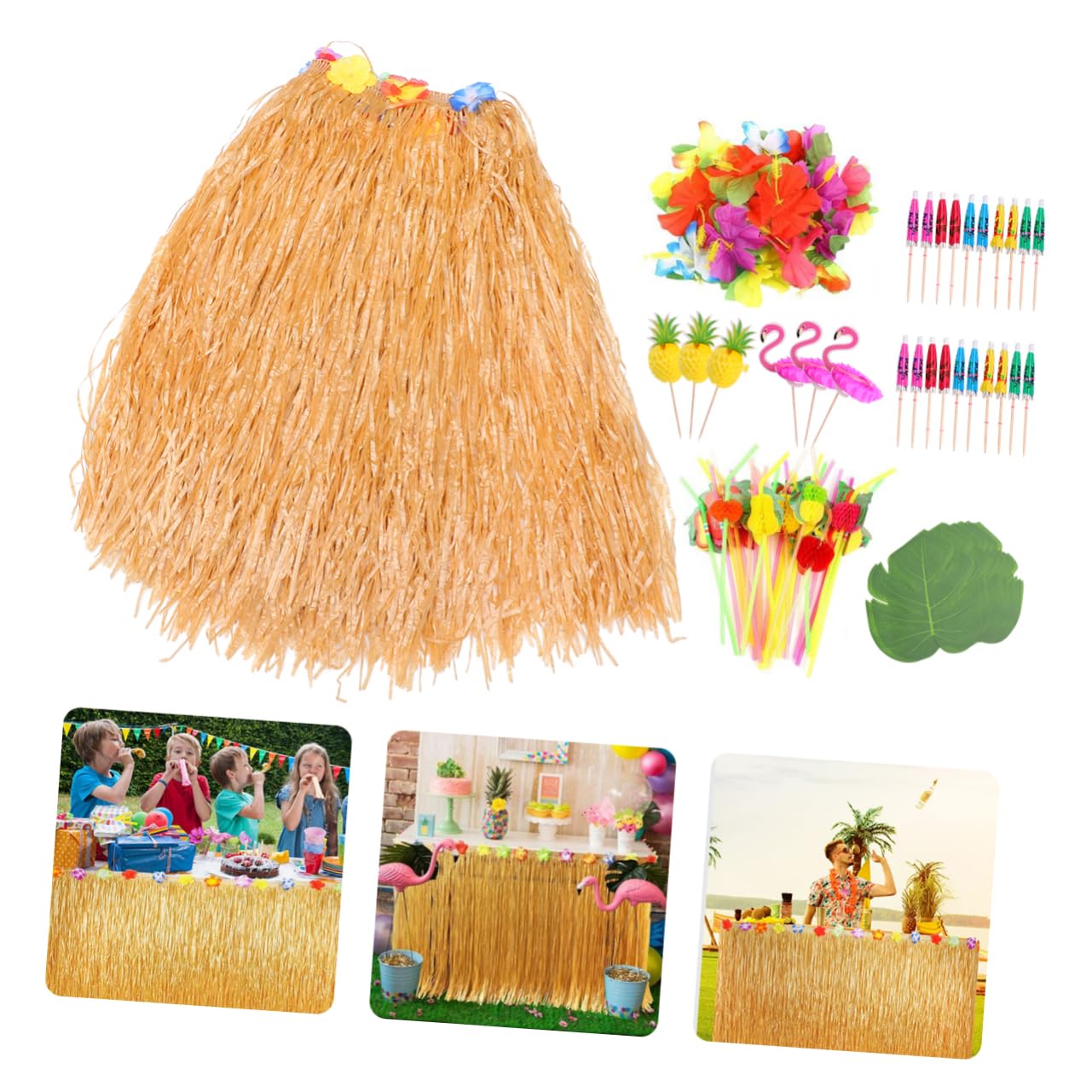SOLUSTRE 2 Sets 145pcs Decorations Party Supplies Plastic Table Skirt Home Cafe Decor Ideal for Birthday Celebration