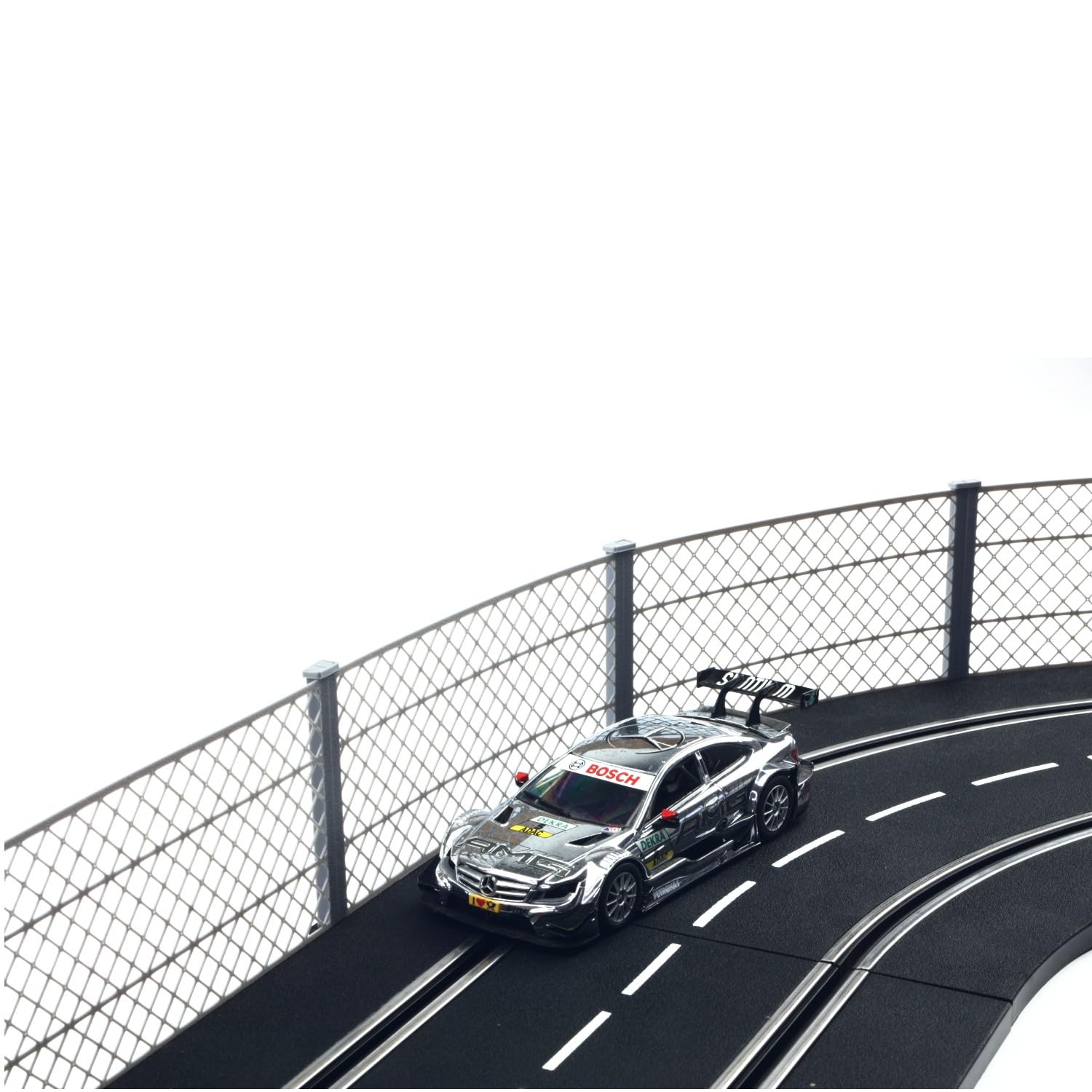 Overdrive-Racing Fangzaun System 10m kompatibel mit Carrera Digital 124 132 EVO Kurven Geraden Zaun Bande Slotcar
