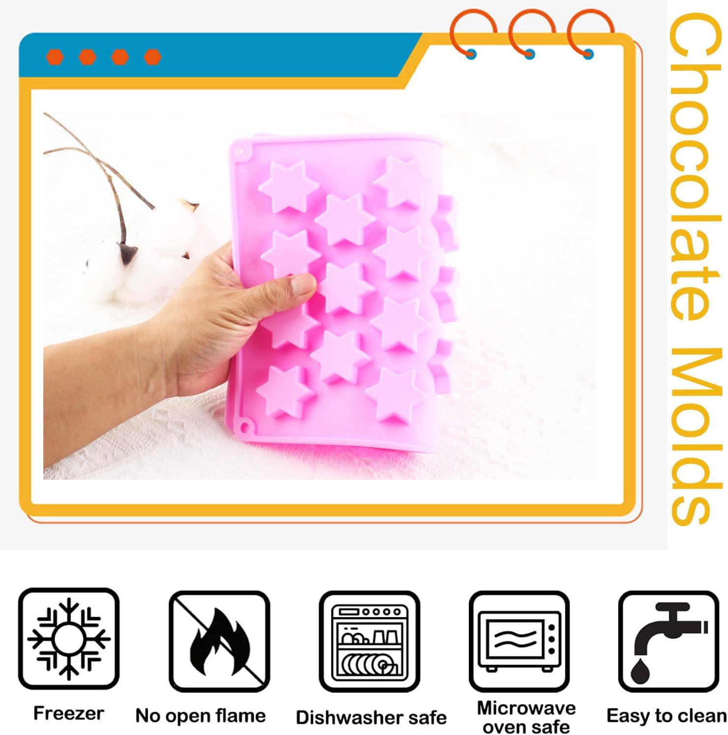 Mini Star Silicone Candy Molds Star Chocolate Mold for Chocolate Candy