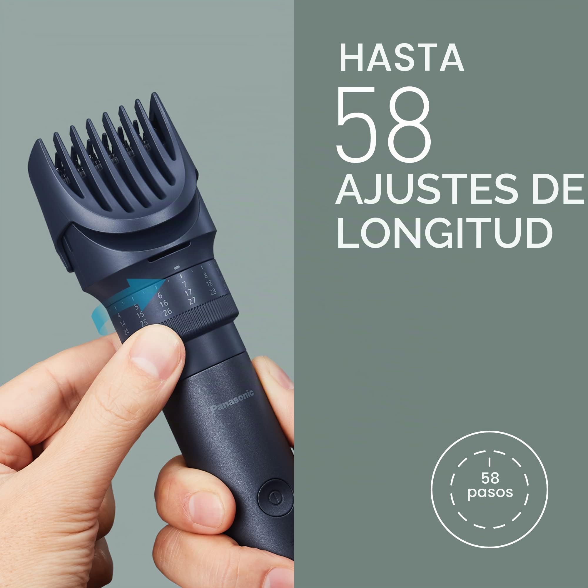 Panasonic MULTISHAPE Sistema modular de cuidado personal ER-CTW1, cortabarbas y cortapelos para hombres con batería recargable iones litio