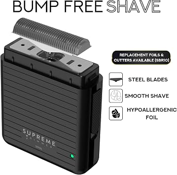Supreme Trimmer Solo Lite Foil Shaver for Men | Rechargeable Electric Razor + 90 Min Runtime, Type-C USB Fast Charging | Lightweight Travel Shaver, Easy to Carry | STF91