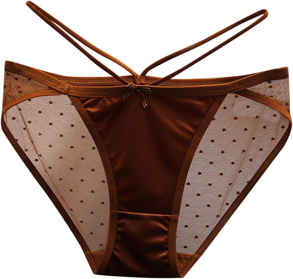 Womens Mesh Panties Cotton Sexy Underwear Plus Size Hipster Thong Brief Panties See Through