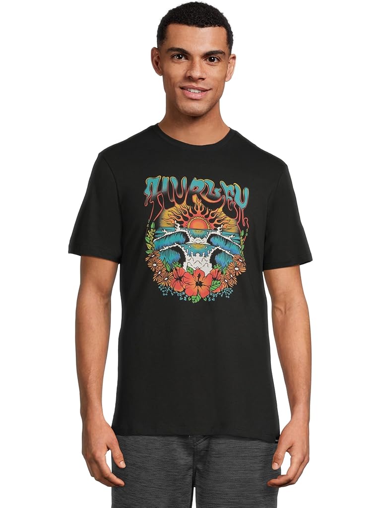 Black Hurley Pipeline Short Sleeve