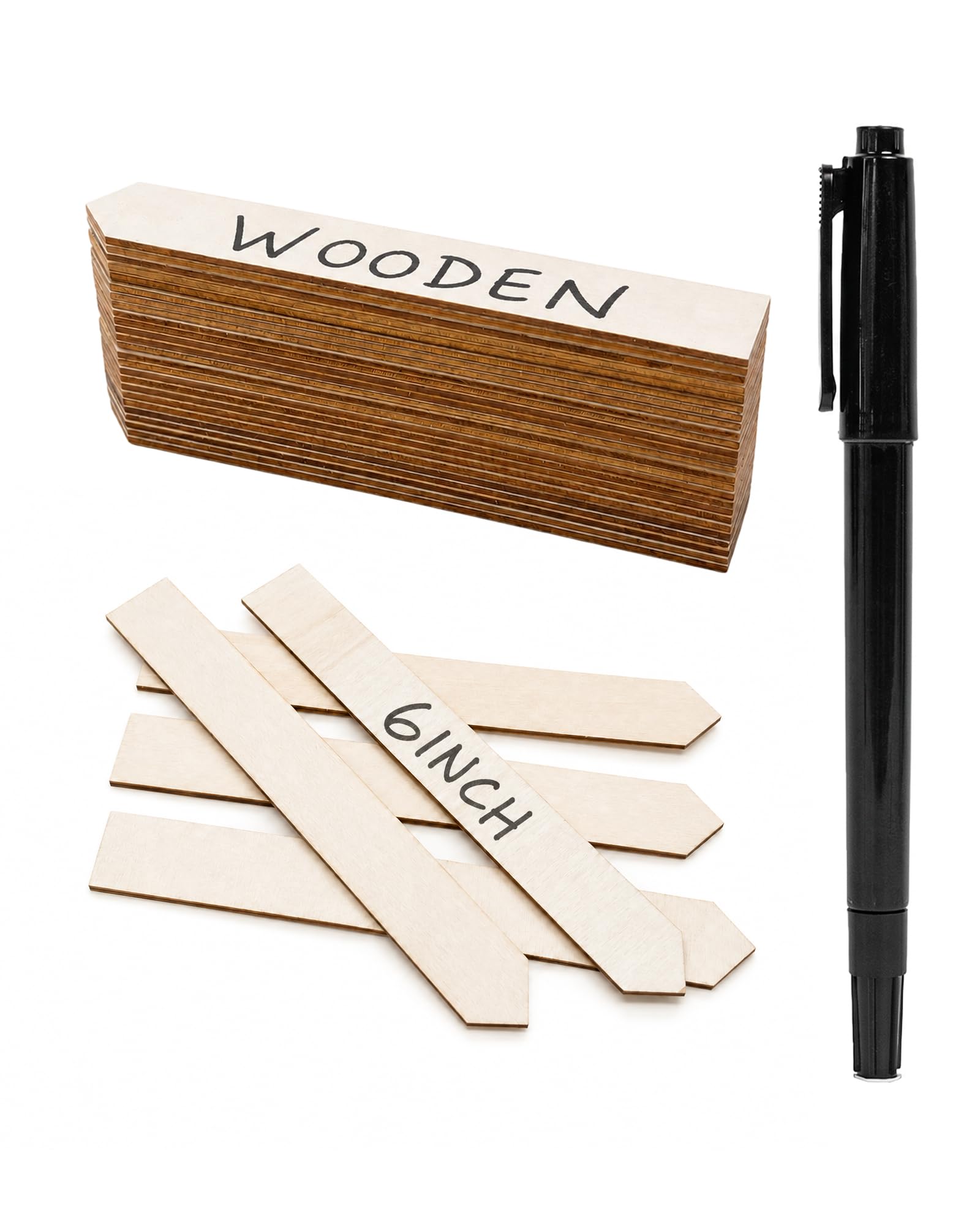 Bamworld Wooden Plant Labels 6 Inch Tags