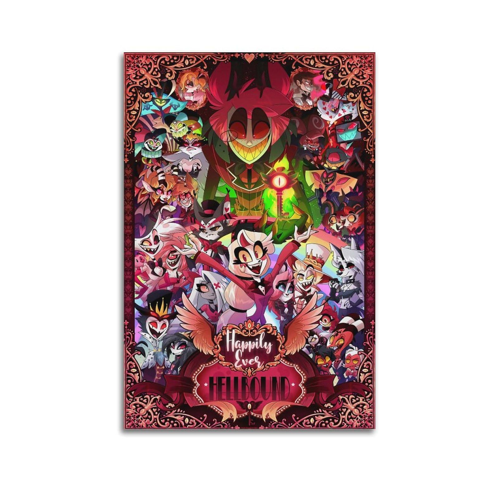 Poster Hazbin Hotel Impermeabile 30x45 Cm: Decorazione Moderna Per Soggiorno, Cucina E Bagno, Senza Cornice