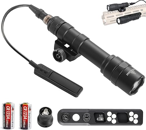 Miniatura 8 de Linterna táctica LED Picatinny linterna con interruptor de presión para M300 Light Black