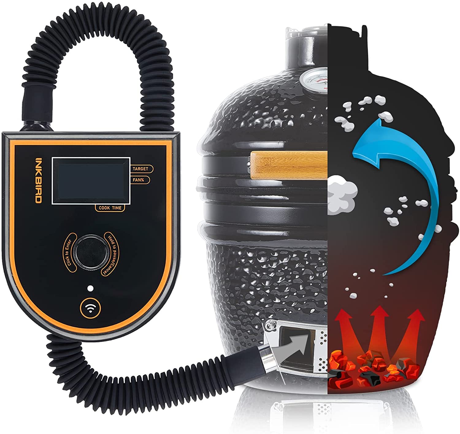 Buy INKBIRD WiFi Bluetooth BBQ Temperature Controller ISC007BW with