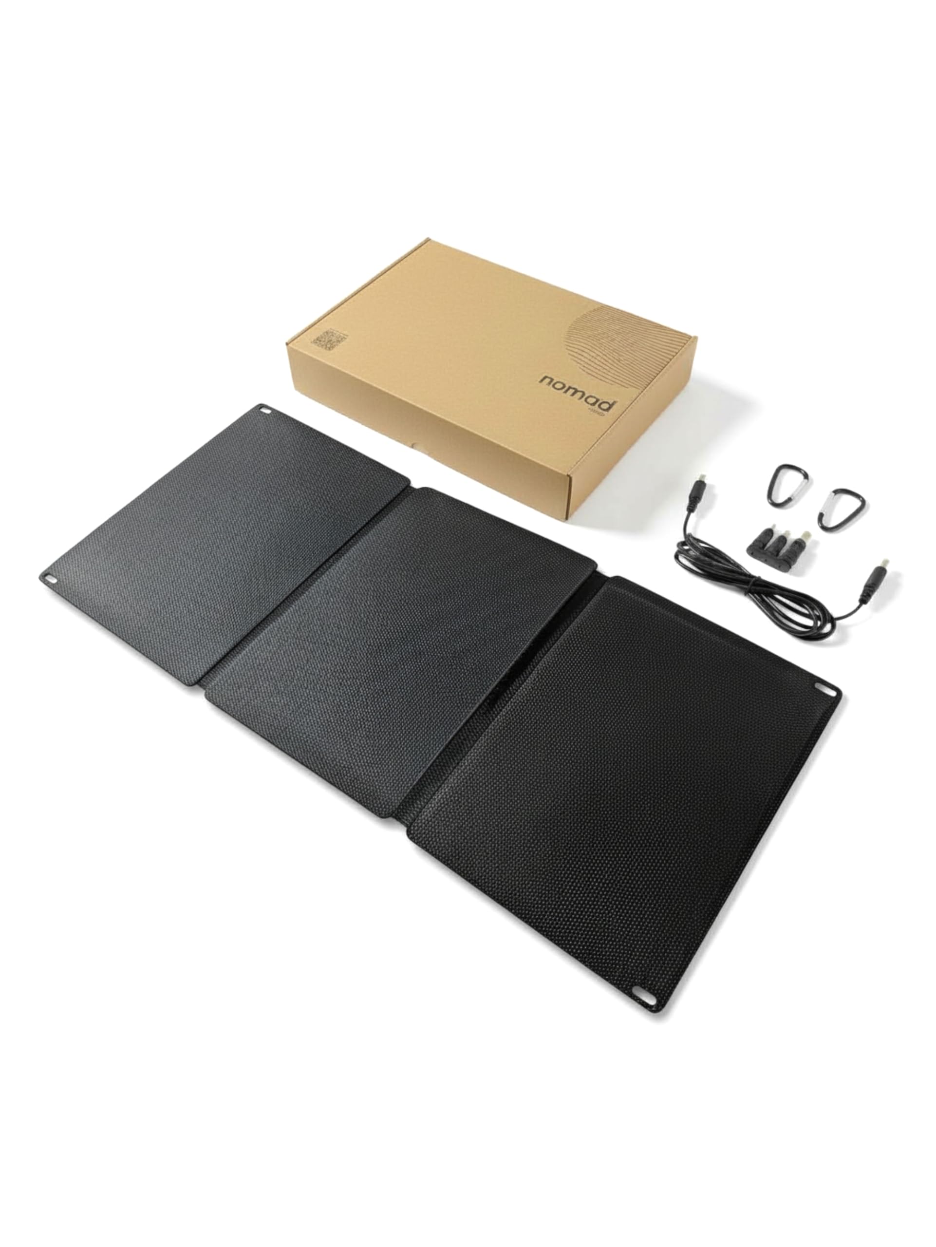 Panel Solar Plegable 30 W Nomad - Resistente Agua, USB-C & USB-A para móviles, carga de Power Banks y Estaciones de Energía — Ideal Camping, Campers, Montañismo, Senderismo.