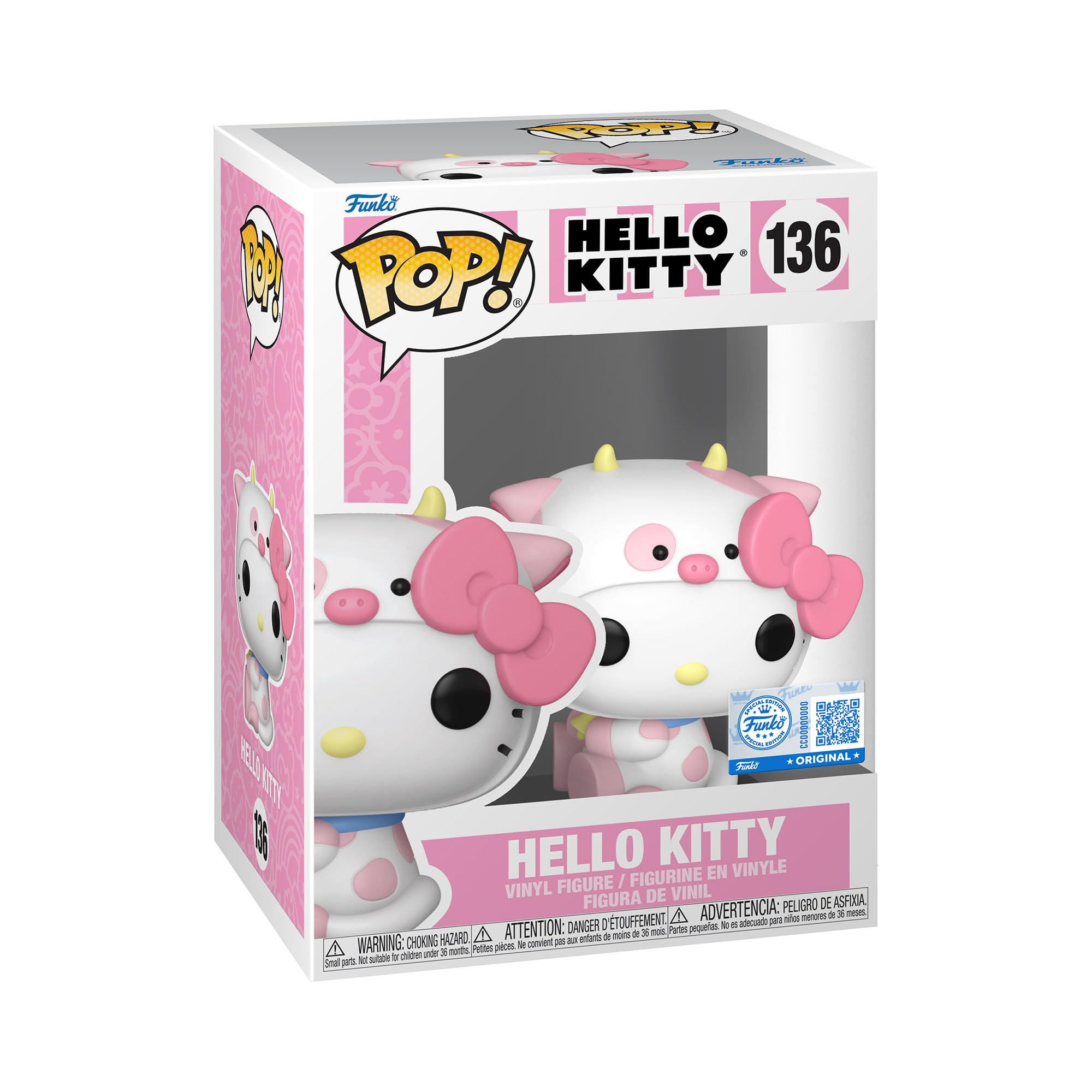 Funko Pop! Sanrio: Hello Kitty - Hello Kitty In Cow Cosplay - Collectable Vinyl Figure - Gift Idea - Official Merchandise - Toys for Kids & Adults - Anime Fans - Model Figure for Collectors