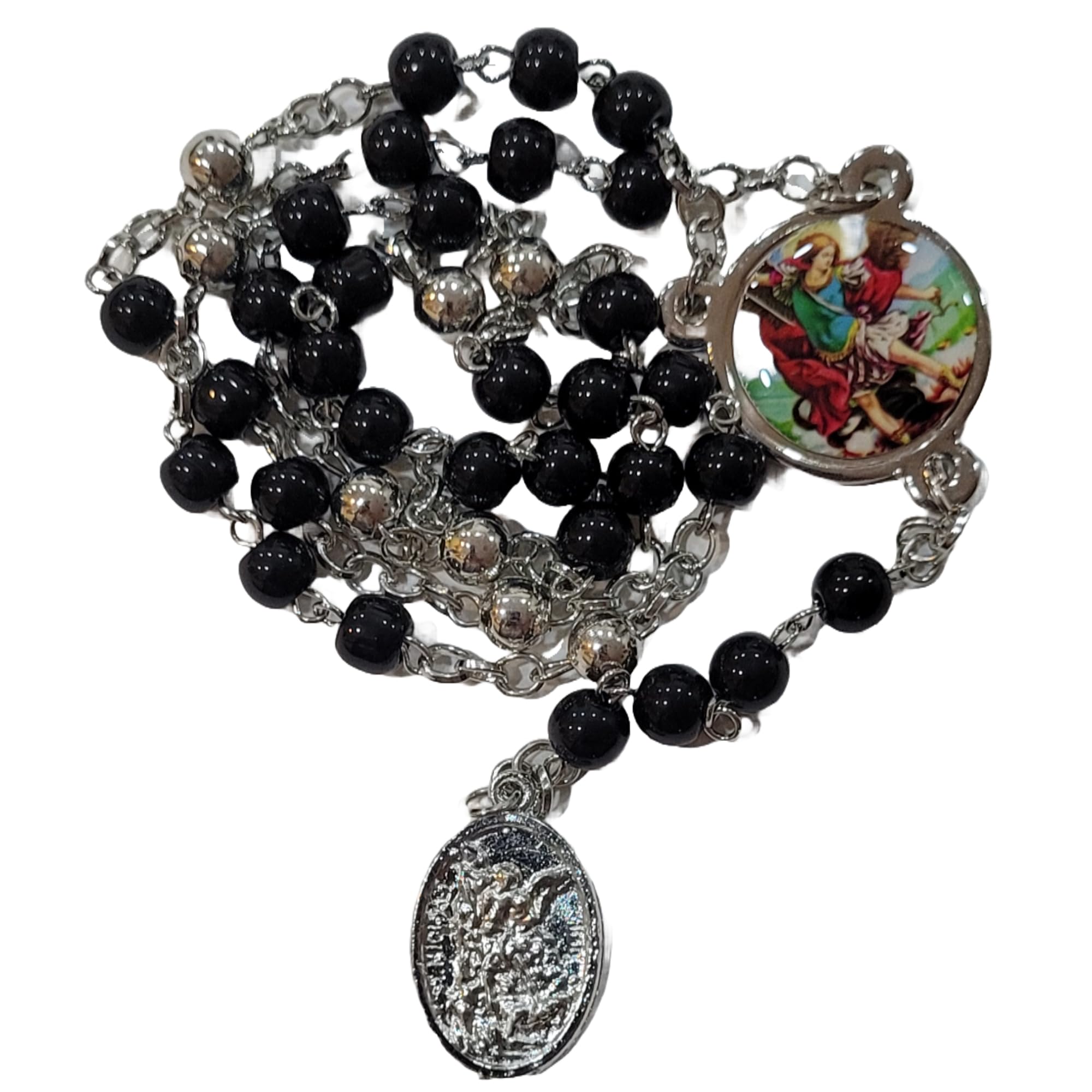 Special St Michael Rosary for Praying With Pendant | Chaplet of St Michael With Prayer (Blue)