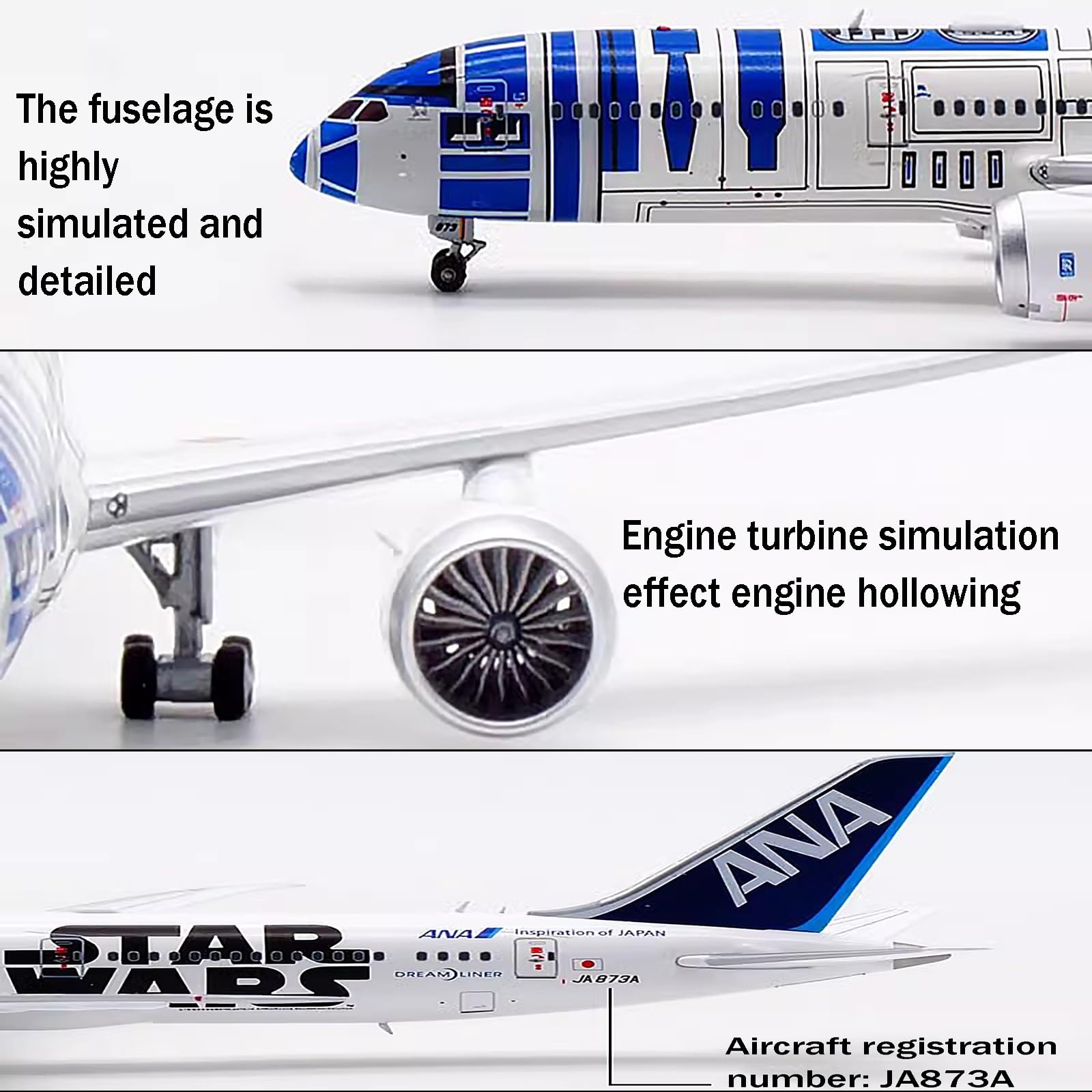 Amazon.com: SCYYBF 1:400 ANA Boeing B787-8 Aircraft Model