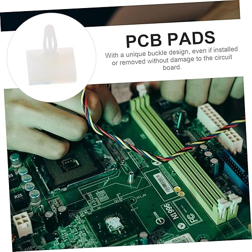 Miniatura 9 de TEHAUX 100 piezas de placa adhesiva de montaje de bloqueo de PCB separador de poste aislado B postes de soporte de columna de apoyo fijo clips de