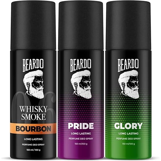 Beardo Glory Whisky Smoke Deodorant 150ml x 3