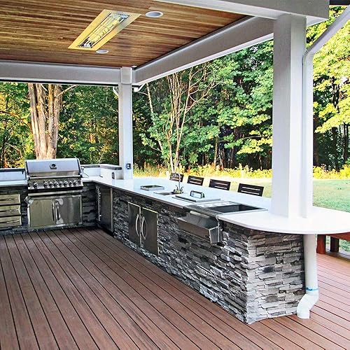 Miniatura 8 de Herdio Altavoces para interiores y exteriores, impermeables, con cable de 200 vatios con graves potentes, altavoces de montaje en pared para patio,