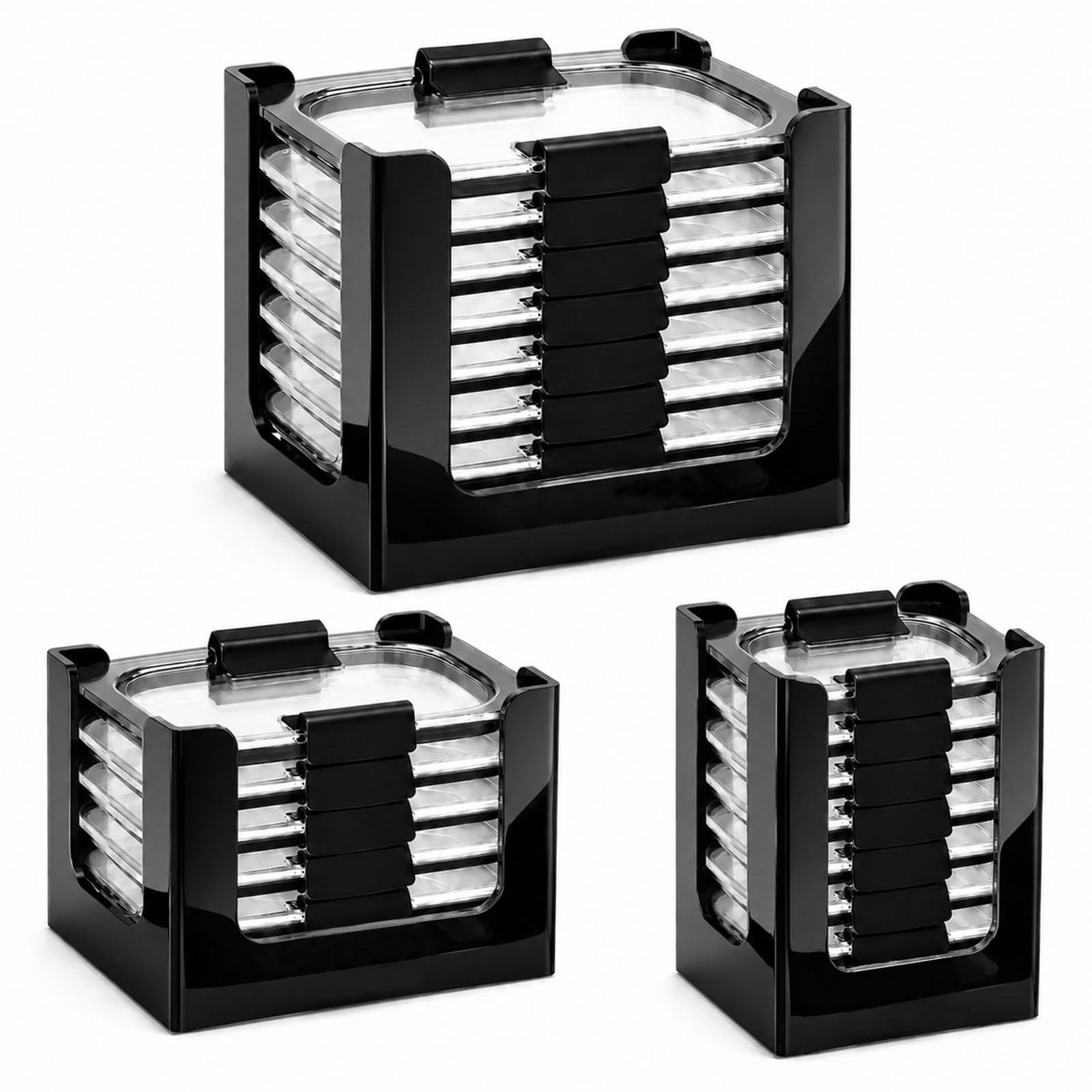 Lid Organizer for Rubbermaid Brilliance, Fits 0.5, 1.3, 3.2 &amp; 4.7 Cup
