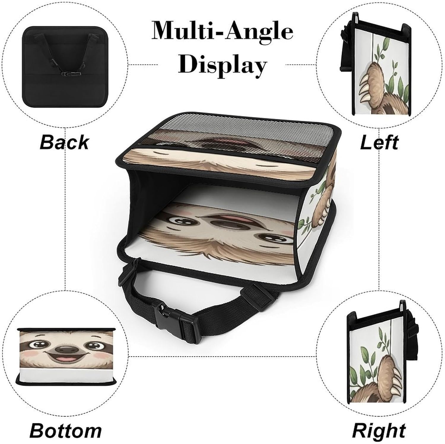 Cute Sloth Car Seat Organizer with Storage Pockets image 3