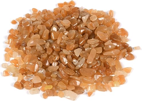 Justinstones 100 Grams Small Red Aventurine Tumbled Chips Polished Crushed Stone Crystal Healing Embellishments