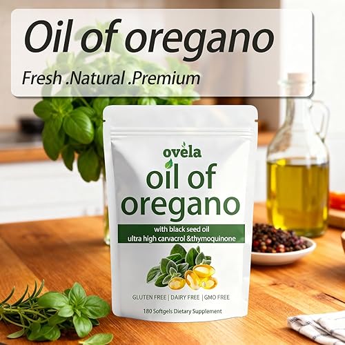 Miniatura 2 de Aceite de orégano, aceite de orégano con aceite de semilla negra, 180 unidades  Formulado 2 en 1, conserva carvacrol y timoquinona de alta