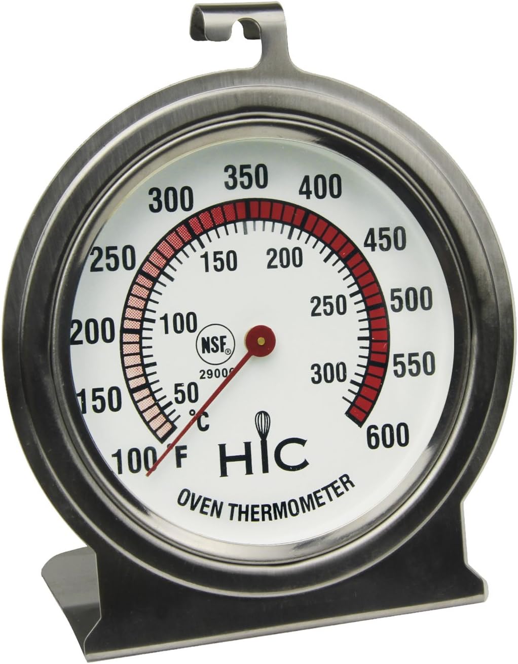 HIC Harold Import Roasting Deep Fry Candy Jelly Thermometer, Stainless Steel with Glass Tube, 12-Inches