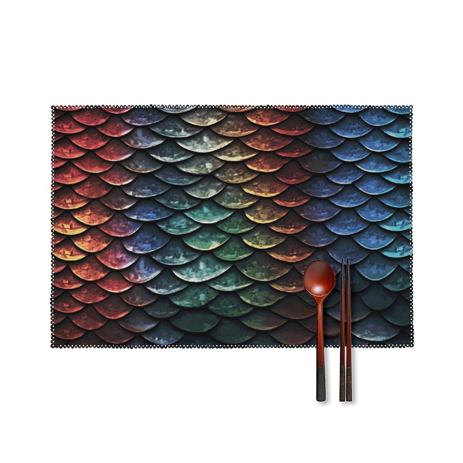 Fodpand Style Dragon Scale Placemats Set Of 4 Place Mats Table Mats