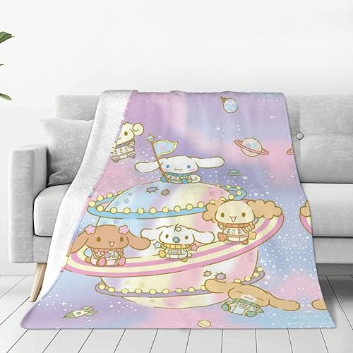 Manta Kawaii de dibujos animados, manta de franela suave y cómoda, manta de cama para sofá, manta de sherpa ligera para niños y adultos, manta de