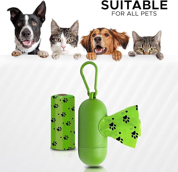 EcoNour Dog Poo Bags 540 Counts Biodegradable Poop Waste Bag with Odor-Masking Scent and Dispenser - 100% Leak Proof Convenient Dispensing, Durable & Generously Sized Dog Poop Bags for Pet Owners - 2