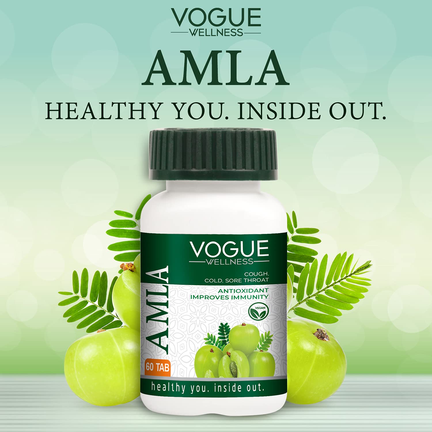 Vogue Wellness Amla Tablets Pure Herbs Antioxidant & Improves Immunity - (60 Tablets) - Image 2 thumbnail