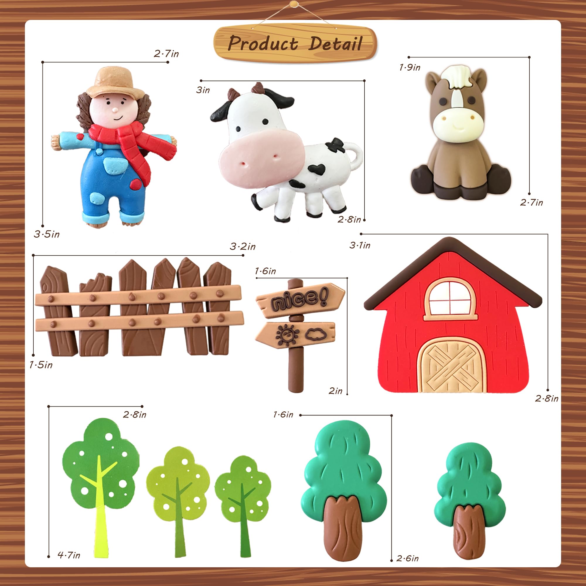 Décoration Anniversaire Décoration Gâteau Animaux Ferme - Poussins Et Accessoires - Thème Anniversaire Enfant Accessoire Décoration Pâtisserie