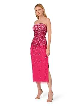 【海外限定】AdriannaPapell ドレス☆Adrianna by Beaded Strapl Amazon.com: Adrianna Papell Women's Beaded Strapless Gown