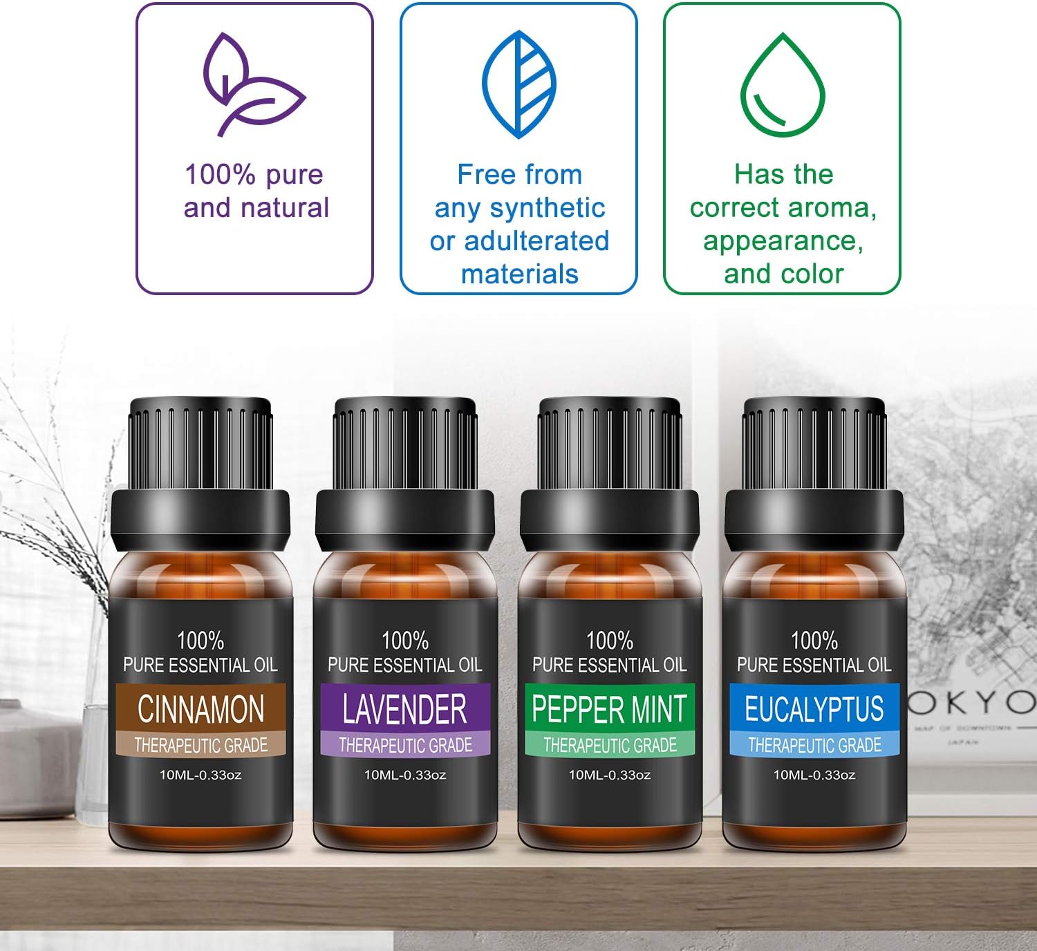 MADETEC 10ML Diffuser Oils Essential Oils Cinnamon 100% Pure and Natural Oils for Aromatherapy Diffuser Humidifiers