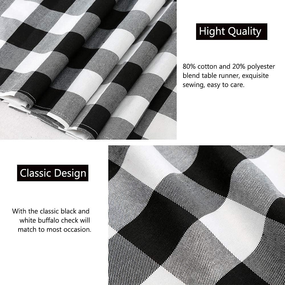 Best Cyber Deals 🔥 SoarDream Black and White Plaid Table Runner 2 Pieces 13 x 108 Inch Buffalo Check Table Runner Wedding Table Runner Christmas Party Outdoor Gathering Decorations Big Sale SoarDream Black and White Plaid Table Runner 2 Pieces 13 x 108 Inch Buffalo Check Table Runner Wedding Table Runner Christmas Party Outdoor Gathering Decorations
