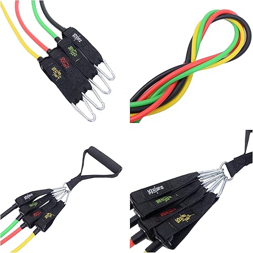 Miniatura 3 de Alpine Swiss Juego de bandas de resistencia de ejercicio con asas, anclaje de puerta, correas de tobillo y bolsa de transporte para hombres y mujeres