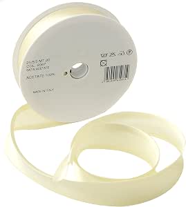 Nastro Sbieco In Raso Acetato 25/5/5mm - Rocchetto 20 MT, Per Orlare E