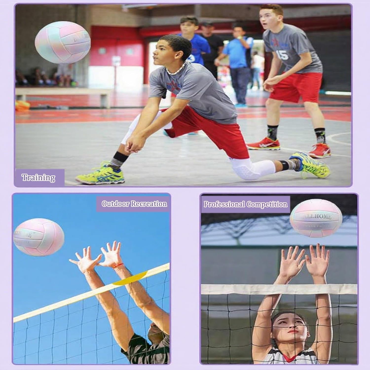 Customized Volleyball Size 5, Outdoor Sports Volleyballs with Personalized Name Text, Indoor Soft Volley Ball with Pump for Coach Player Fan Beginner(Blue-White)