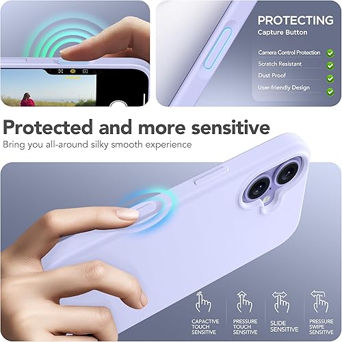 Miniatura 85 de GONEZ Funda para iPhone 14 Pro, compatible con Magsafe, con protector de pantalla + protector de lente de cámara, forro de microfibra suave