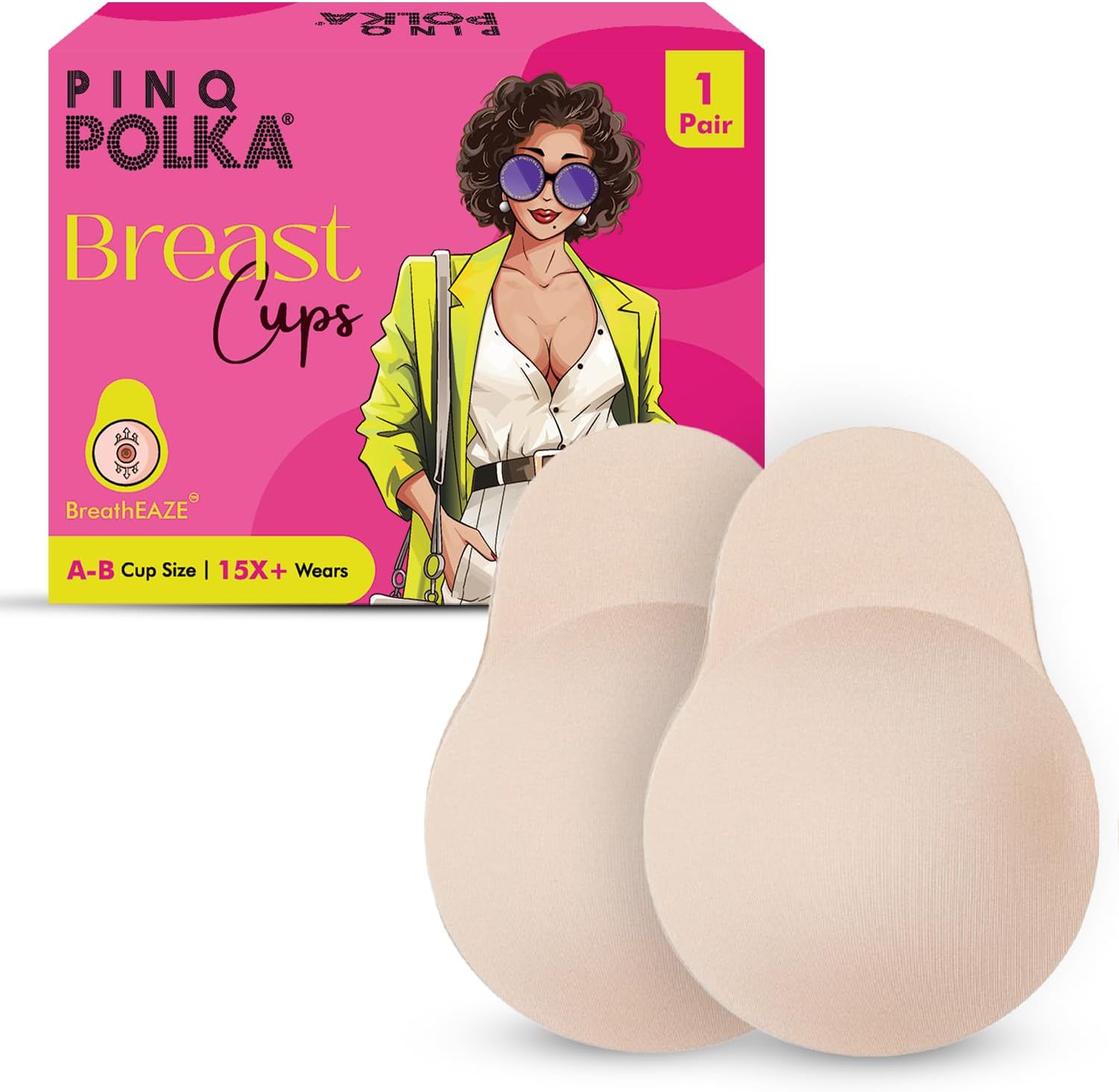 Reusable Silicone Bra Lift Cup for Women|Stick on|Invisible Breast Lift Cups |Skin- Friendly Adhesive|Up to 12 Hrs Sticking Capacity|Reusable Cloth Bag