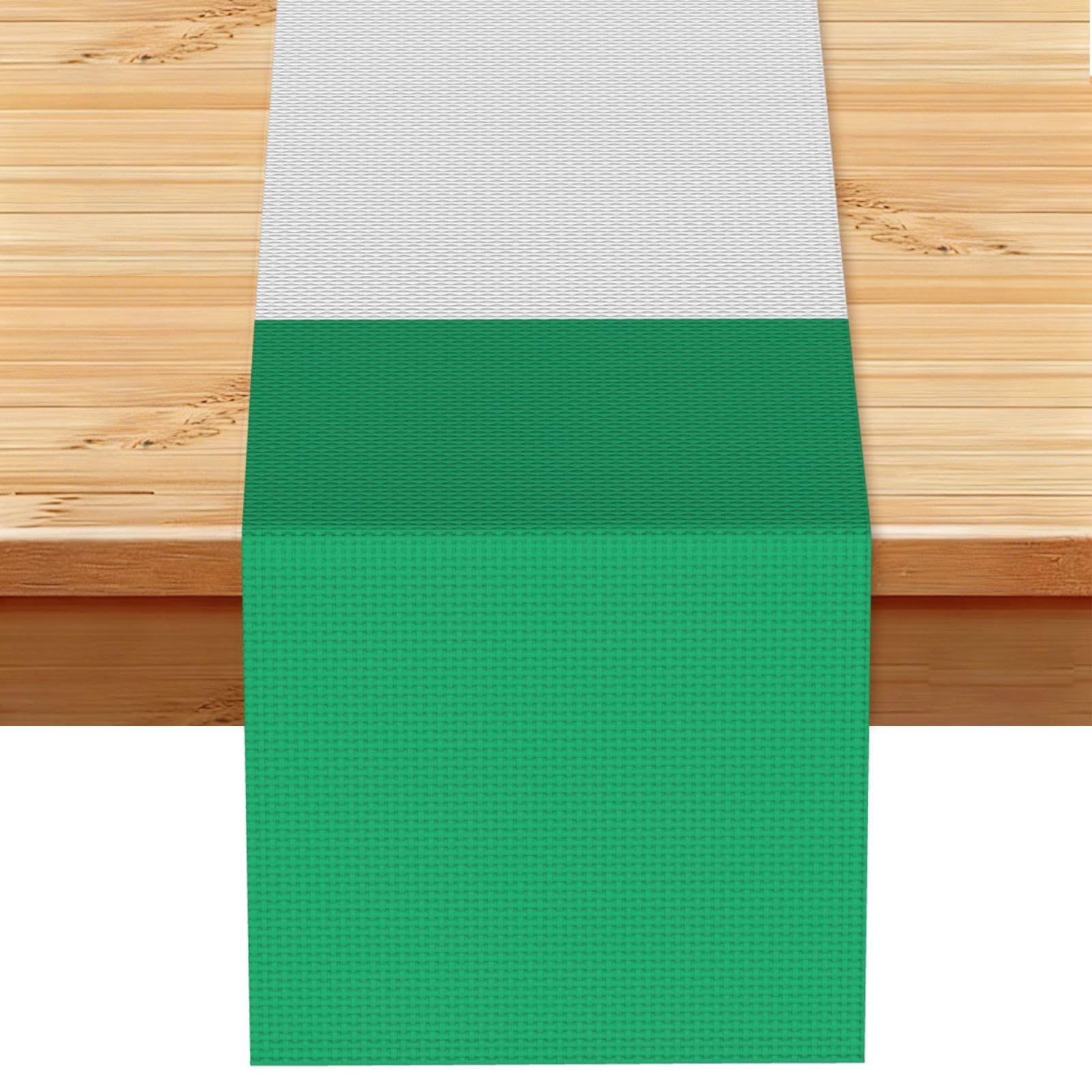 Irish flag Print Table Runner for Home Hotel Dining Kitchen Party Indoor Outdoor Decor,13x72 Inch