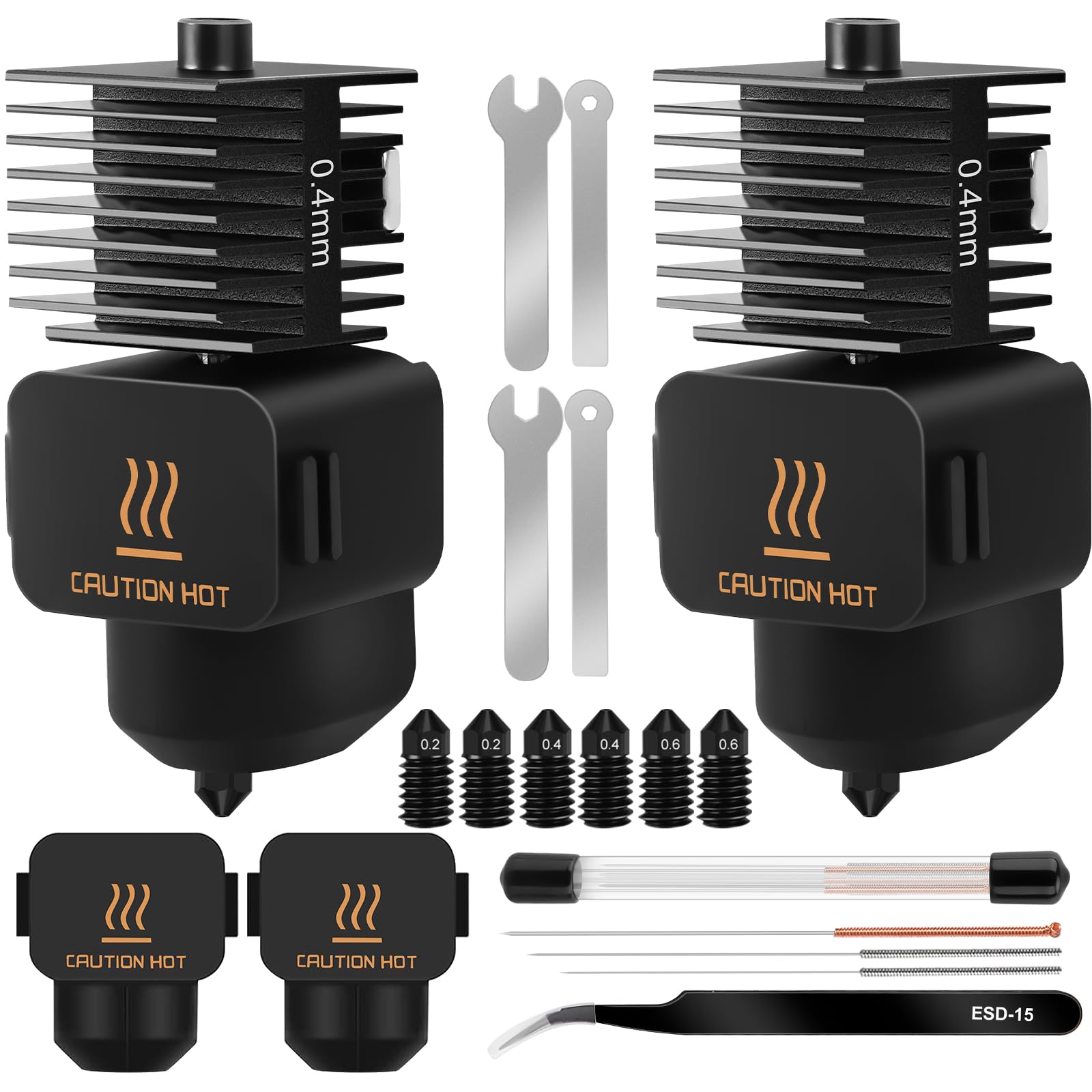 Tête d'impression 3D V6 J-head Hotend 12V 40W extrudeuse Buse en laiton de 0.4mm