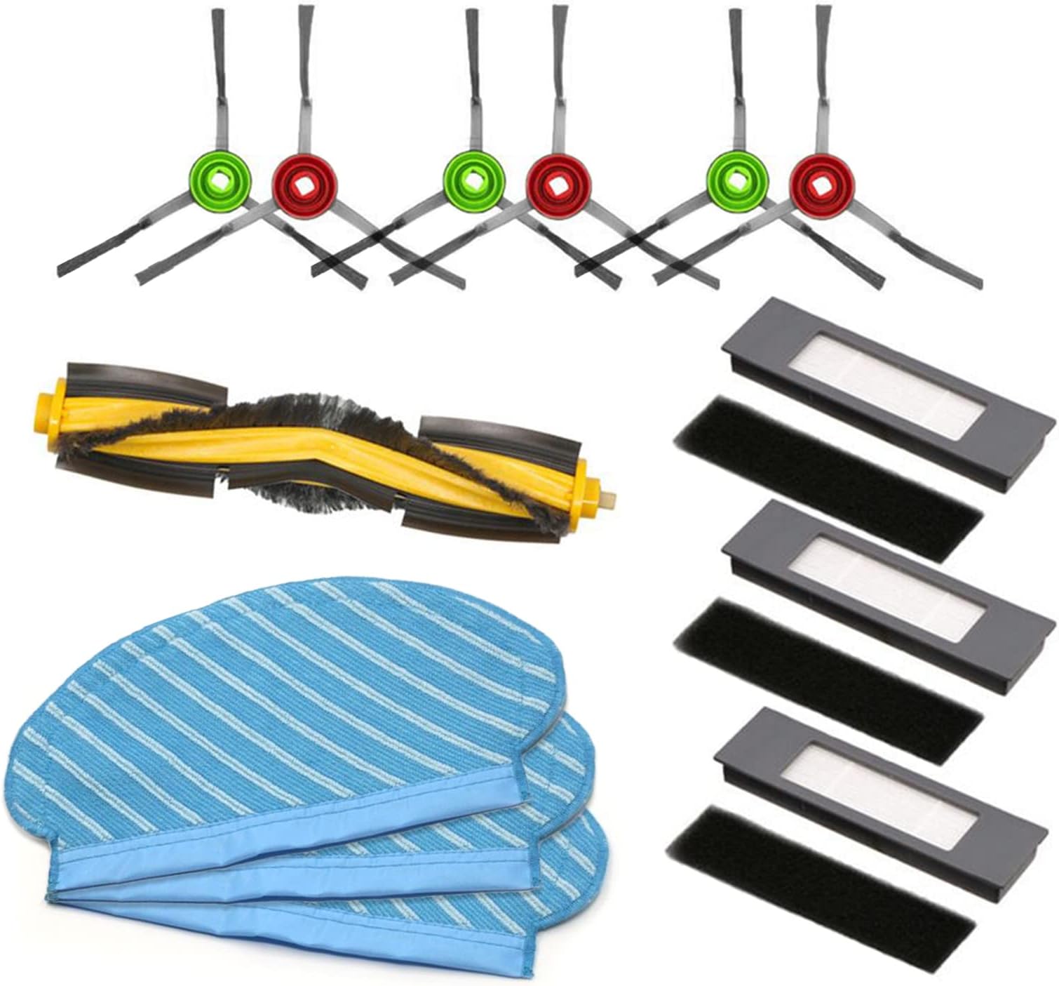 DEEBOT OZMO 920/950/T5/T8/T8 AIVI/T8 Max/N7/N8+/N8 Pro/N8 Pro / N8 Pro Plus/T9+/N10 Plus Robotic Vacuum Cleaner - Deebot T8 Spare Parts (13 pieces)