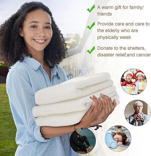 Miniatura 5 de VitalCozy Paquete de 100 mantas de forro polar a granel de 50 x 60 pulgadas, mantas de forro polar suaves y acogedoras mantas de poliéster
