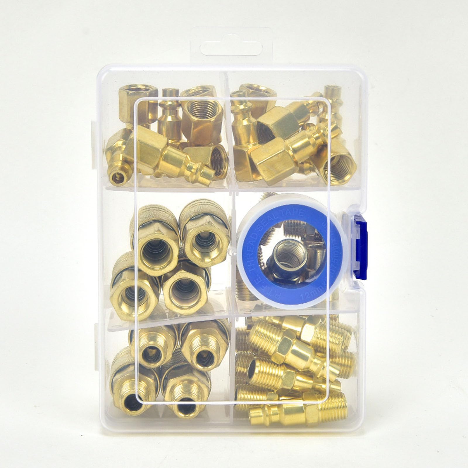 Juego De Emparejamiento Propulsado por Aire 45 Piezas A Granel Acoplamientos Atornillados 1/4NPT para Compresores Y Disposiciones Tuberías Juego Accesorios Condensador