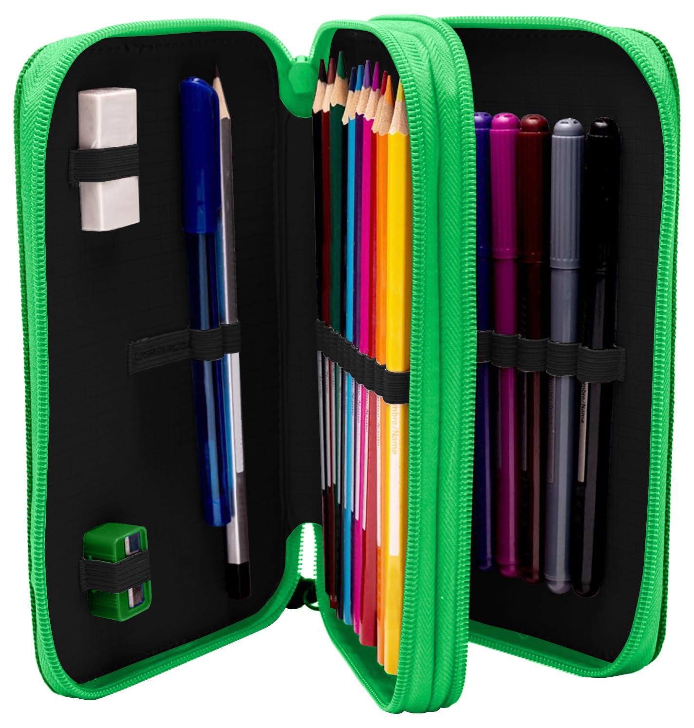 Kids Licensing - Astuccio scolastico con 2 cerniere Minecraft per bambini