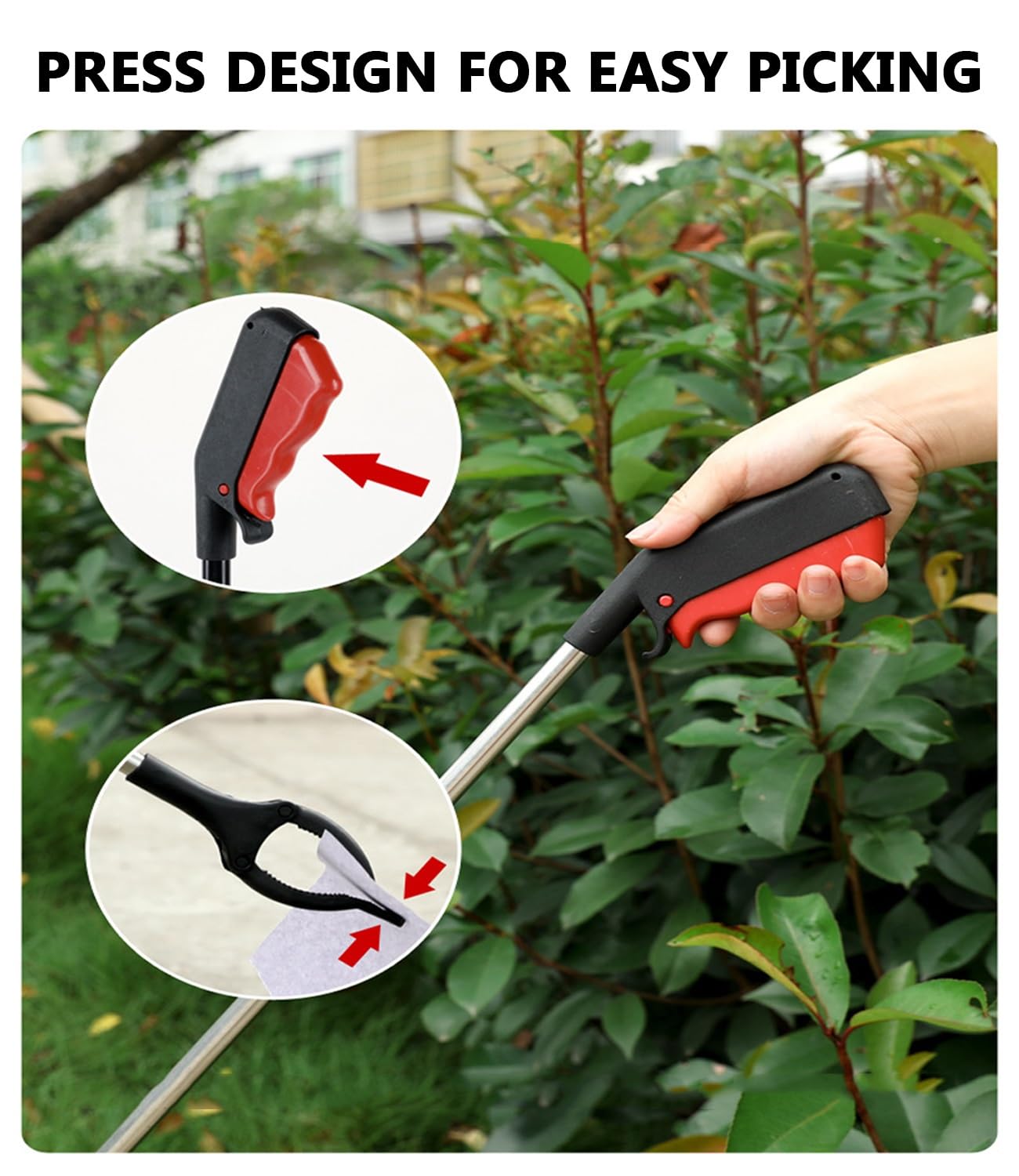 Müllgreifer Zange – Kurz Oder Lang (30/60 Cm), Ideal Für Park, Garten & Strand, Mit Rutschfestem Griff