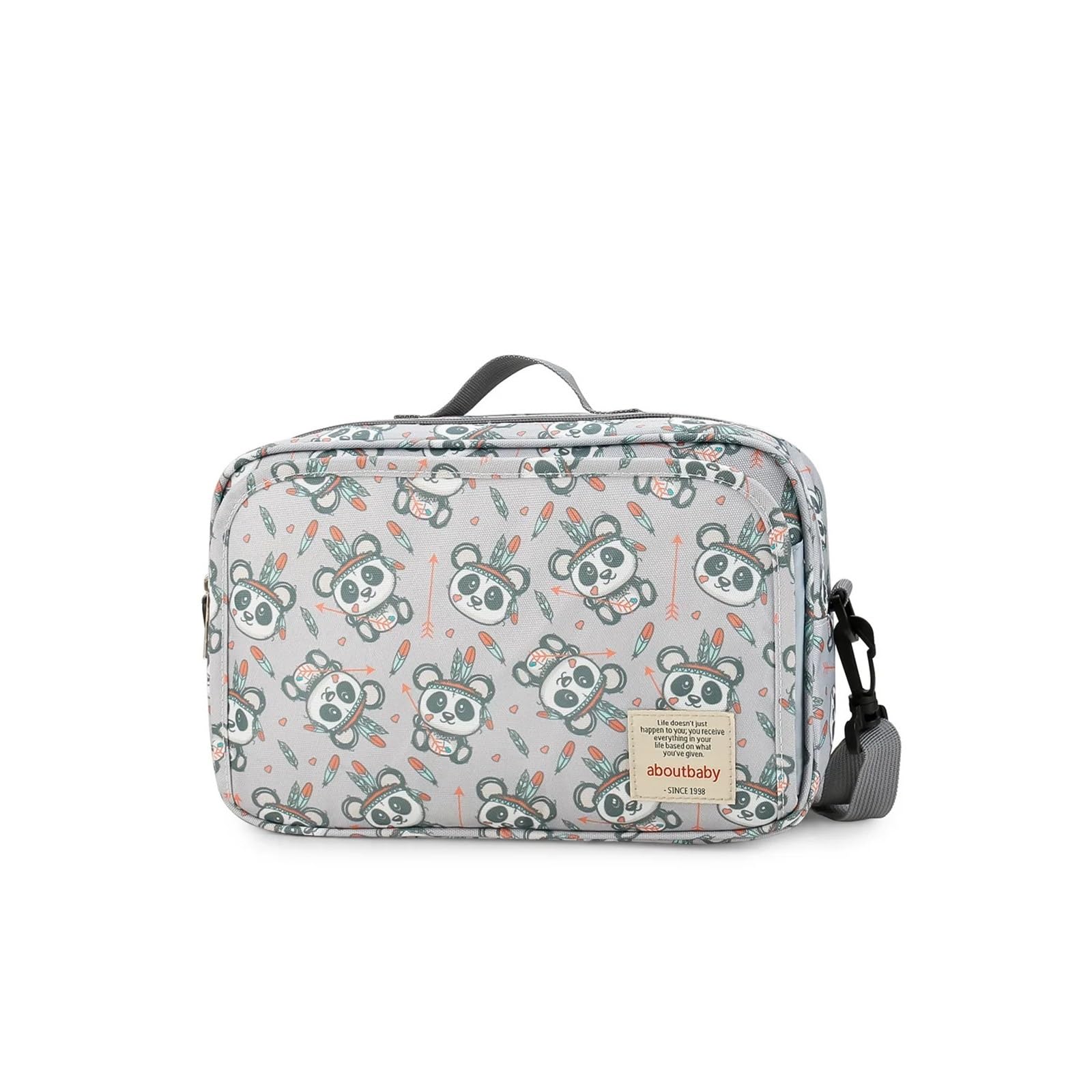 Wickeltasche wasserdichte Kinder-Mumientaschen, modische Drucke for Wiederverwendbare Umstands-Wickeltaschen, Wetbags mit Doppelgriff(Panda)
